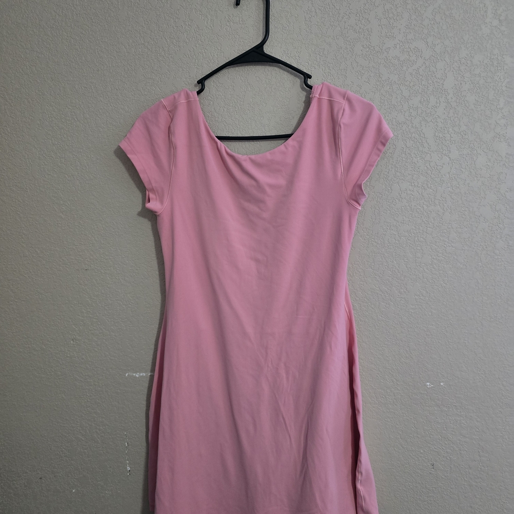Elegant Pink Cap Sleeve Dress - Picture 10 of 11